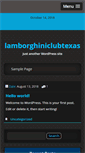 Mobile Screenshot of lamborghiniclubtexas.com